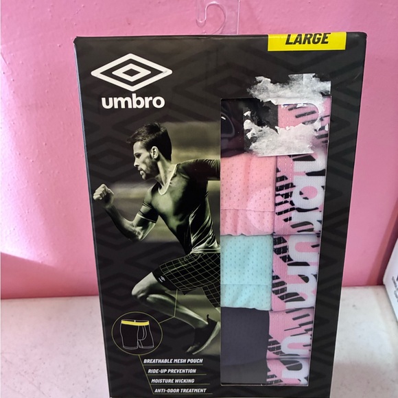 Umbro Men's Boxer Briefs - Pink, Blue, Black - Picture 1 of 7